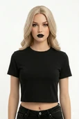 crop kısakollu body siyah thumbnail 1