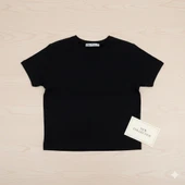 crop kısakollu body siyah thumbnail 2