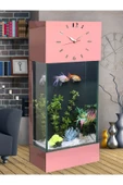 Dekor Akvaryum Led Işıklı Saatli Kule Akvaryum Seti thumbnail 1