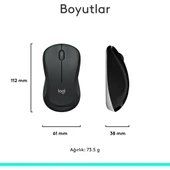 MK540 ADVANCED Kablosuz Türkçe Klavye Mouse Seti - Siyah thumbnail 8