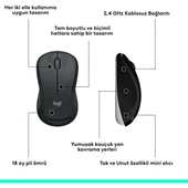 MK540 ADVANCED Kablosuz Türkçe Klavye Mouse Seti - Siyah thumbnail 4