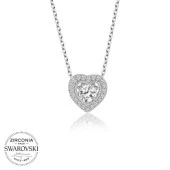 Swarovski Taşlı Gümüş Kalp Bayan Kolye thumbnail 2