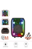 D66 Siyah Kablolu Mikrofonlu Bluetooth Hoparlör thumbnail 1