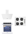 Luxell 88 Lt Plus Beyaz Cam Ankastre Set thumbnail 1