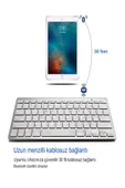 DEANB Mini IOS Android Windows Uyumlu 2.4G+BT5.2+BT3.0 Bluetooth Klavye Mouse Seti thumbnail 3