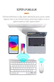DEANB Mini IOS Android Windows Uyumlu 2.4G+BT5.2+BT3.0 Bluetooth Klavye Mouse Seti thumbnail 8