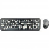 Hunter Series Gray Xt Retro Kablosuz Klavye ve Mouse Seti thumbnail 2