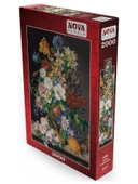 Nova 2000 Parça Vazoda Renkli Çiçekler Puzzle thumbnail 2