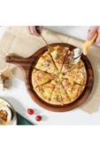 STARDUST İroko Kalın Ahşap Pizza Sunum Tabağı 24 cm thumbnail 2