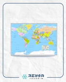 Dünya Haritası Posteri 70x100 cm thumbnail 1