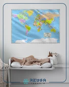 Dünya Haritası Posteri 35x50 cm thumbnail 2