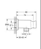 Grohe Rainshower Duş Çıkış Dirseği, Altın, 26658GL0 thumbnail 2