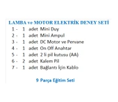 LAMBA ve MOTOR ELEKTRİK DENEY SETİ thumbnail 2