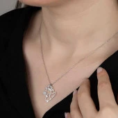 Swarovski Taşlı Gümüş Su Perisi Bayan Kolye thumbnail 1