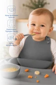 Babyjem 718 Mini Silikon Önlük Gri thumbnail 1