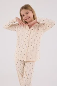 Arnetta Kız Çocuk Gömlek Pijama Krem thumbnail 4