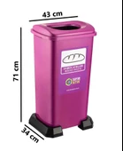 Omnipazar SY-4398 Sıfır Atık Ekmek Geri Dönüşüm Çöp Kutusu 70 lt Mor 5 Adet thumbnail 2