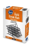 Mas Bion Perfore 3'lü Evrak Rafı Siyah thumbnail 1