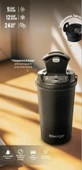Stevig ST-250 4 Work Flip Open Coffee Mug Çelik Termos 400ML Black thumbnail 3