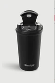 Stevig ST-250 4 Work Flip Open Coffee Mug Çelik Termos 400ML Black thumbnail 1