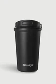 Stevig ST-250 4 Work Flip Open Coffee Mug Çelik Termos 400ML Black thumbnail 4