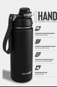 Stevig ST-251 4 Work Flip Open Coffee Mug Çelik Termos 400ML Grey thumbnail 1