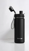 Stevig ST-251 4 Work Flip Open Coffee Mug Çelik Termos 400ML Grey thumbnail 3