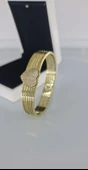 Kalp Çelik  Kelepçe Bilezik C089-1 thumbnail 3