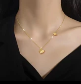 Kelebek Gold Zarif Çelik kolye thumbnail 2