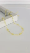 Kalp 14K Gold Zincir Çelik kolye thumbnail 3