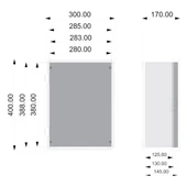 300x400x150 mm Taban Saclı Polyester Pano thumbnail 2