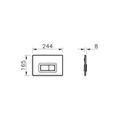 VitrA Loop R Kumanda Paneli 740-0680, Parlak Krom thumbnail 4