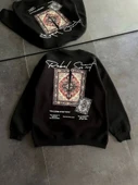 Bisiklet Yaka Baskılı SweatShirt - Siyah thumbnail 2