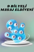 9 Bilyeli El Şeklinde Omuz Bacak Masaj Aleti Masaj Eldiveni Giyilebilir Plastik Vücut Sıkılaştırıcı thumbnail 1