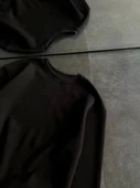 Kışlık Bisiklet Yaka Üç İplik Basic SweatShirt - Siyah thumbnail 2