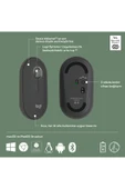 logitech M350s Pebble 2 Bluetooth Kablosuz Sessiz Kompakt Mouse - Siyah thumbnail 6