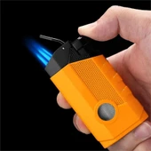 CM0649 3 Jet Torch Puro Çakmağı Sarı thumbnail 1