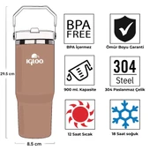 Igloo Powder Termos 900ml-KAHVERENGİ thumbnail 6