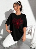 Baskılı T-shirt - Siyah thumbnail 3