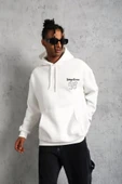 Erkek 98 Baskılı Kapşonlu Sweat - Beyaz thumbnail 1