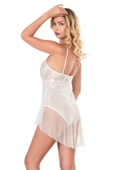 Bicomi Ekru Jakarlı Bodysuit Gecelik thumbnail 3