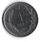 T.C. 1 Lira 1971 (mp2042) thumbnail 2
