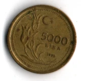T.C. 5000 Lira 1995 (mp2046) thumbnail 2