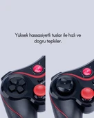 Ergonomik Tasarımlı Kablosuz Bluetooth Gamepad Titreşimli thumbnail 4