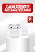 3.Nesil İOS Android Uyumlu Bluetooth 5.0 Beyaz Çağrı Cevaplama thumbnail 2