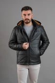 KAPŞONLU REGULAR FİT ERKEK ŞİŞME MONT thumbnail 4