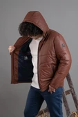 KAPŞONLU REGULAR FİT ERKEK ŞİŞME MONT thumbnail 10
