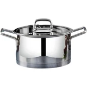LINES SILVER 18 CM DERIN CELIK TENCERE  METAL KULP thumbnail 1