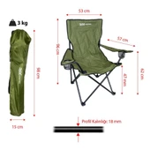 Rox Camping Katlanır Kamp Sandalyesi- Yeşil thumbnail 2
