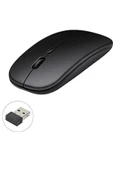 Kablosuz Mouse Fare Şarjlı Bluetooth Wireless Çift Modlu Sessiz thumbnail 1